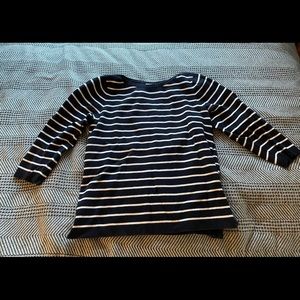 Jcrew Stripped Sweater with Zipper Detailing